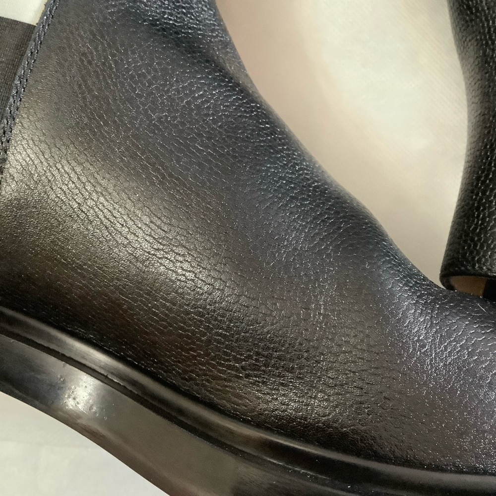 Thom Browne 4-Bar Grained Leather Chelsea Boots in Black Men’s Sz. EU-42/US-9​ - Picture 2 of 15